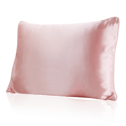 rozinis šilkinis pagalves uzvalkalas