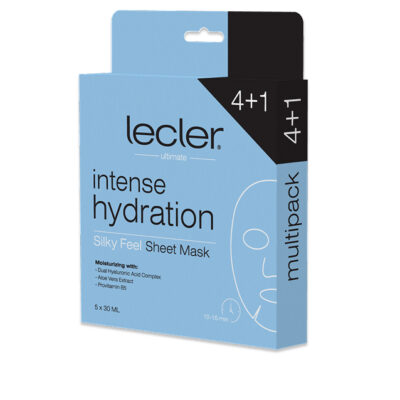Lakštinė veido kaukė Lecler INTENSE-HYDRATION, ilgalaikiam drėkinimui