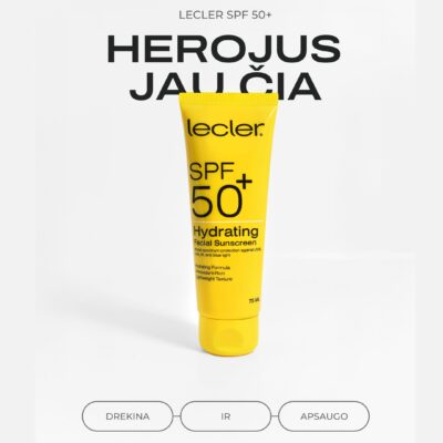 Veido kremas nuo saulės Lecler SPF 50+ Hydrating Facial Sunscreen