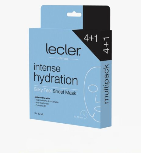 Drėkinanti lakštinė veido kaukė Lecler INTENSE-HYDRATION